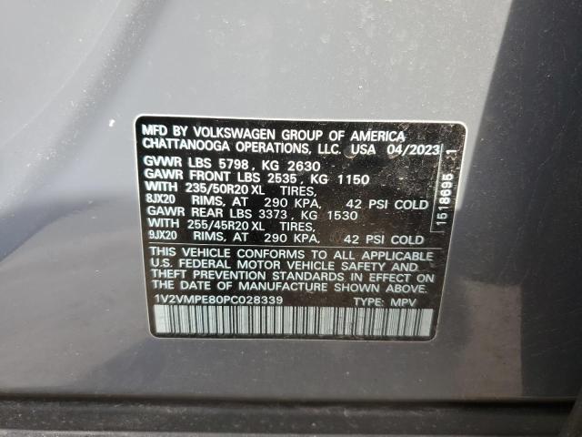 1V2VMPE80PC028339 - 2023 VOLKSWAGEN ID.4 PRO S ნაცრისფერი ფოტო 14