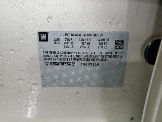 1G11C5SA7DF353782 - 2013 CHEVROLET MALIBU 1LT GOLD photo 13