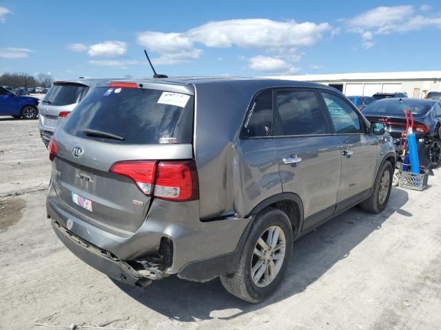 5XYKT3A62FG585445 - 2015 KIA SORENTO LX GRAY photo 3