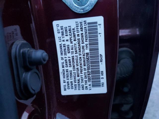 19XFB2F95DE058298 - 2013 HONDA CIVIC EXL 栗色 照片 12