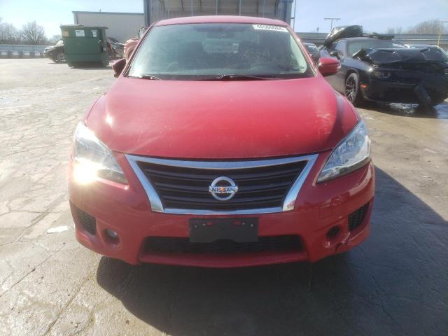 3N1AB7AP0FY344447 - 2015 NISSAN SENTRA S RED photo 5