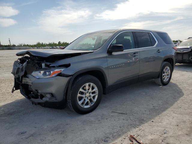 1GNERFKW3MJ226444 - 2021 CHEVROLET TRAVERSE LS GRAY photo 1