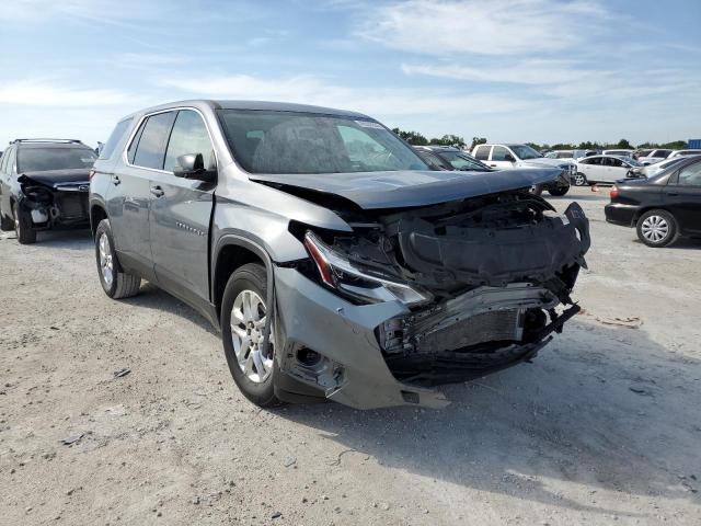 1GNERFKW3MJ226444 - 2021 CHEVROLET TRAVERSE LS GRAY photo 4