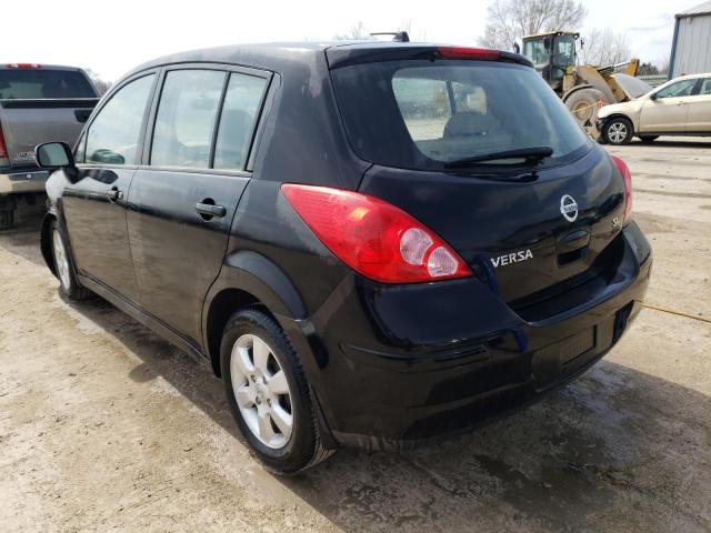 3N1BC13E97L449609 - 2007 NISSAN VERSA S BLACK photo 2