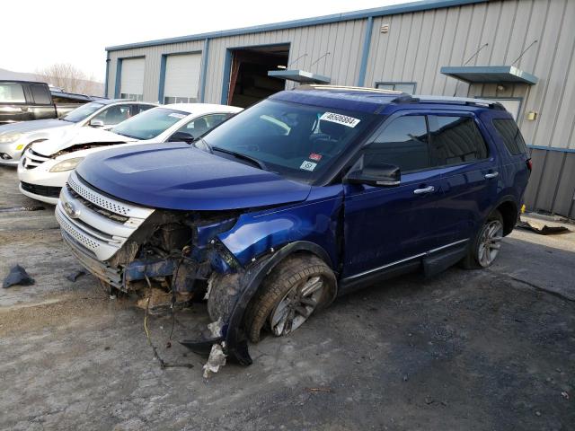 1FM5K7D89EGB88309 - 2014 FORD EXPLORER XLT BLUE photo 1