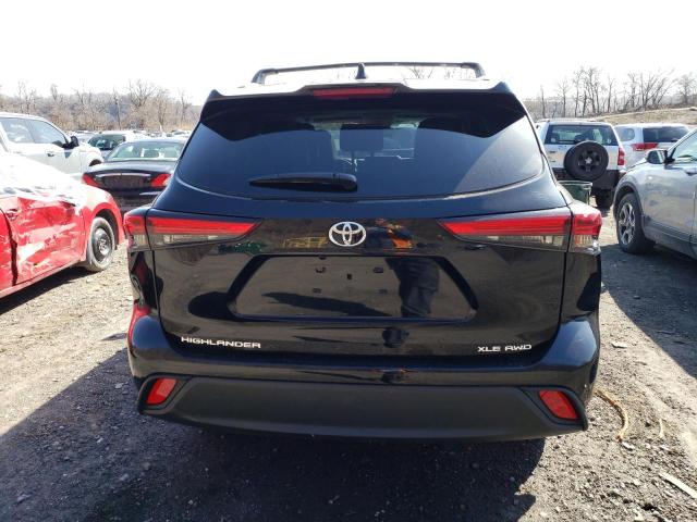 5TDGZRBH6NS573551 - 2022 TOYOTA HIGHLANDER XLE BLACK photo 6