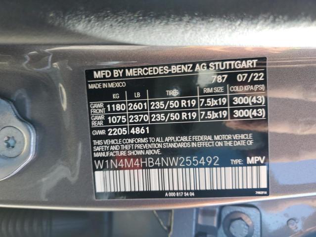 W1N4M4HB4NW255492 - 2022 MERCEDES-BENZ GLB 250 4MATIC GRAY photo 13