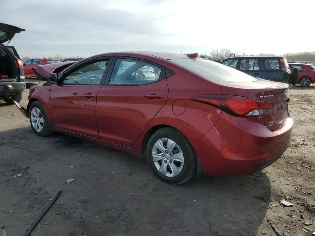 5NPDH4AE0GH778114 - 2016 HYUNDAI ELANTRA SE RED photo 2