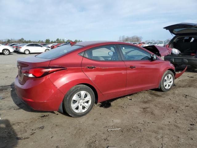 5NPDH4AE0GH778114 - 2016 HYUNDAI ELANTRA SE RED photo 3