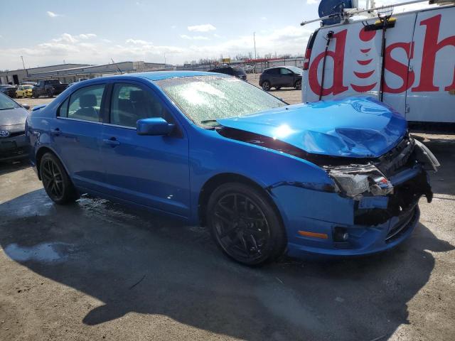 3FAHP0JA4CR337383 - 2012 FORD FUSION SEL BLUE photo 4