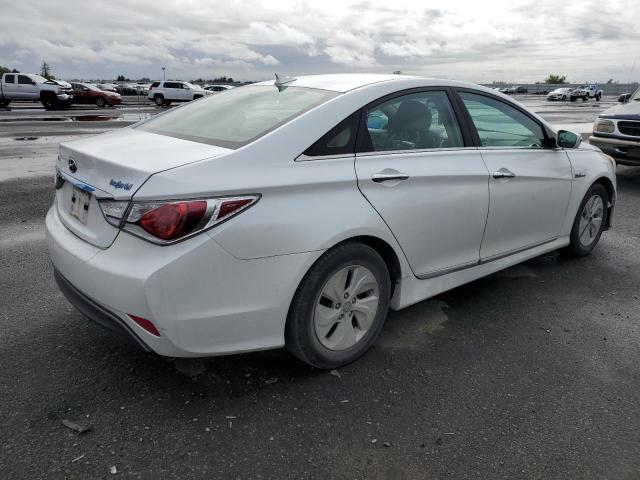 KMHEC4A42FA139423 - 2015 HYUNDAI SONATA HYBRID WHITE photo 3