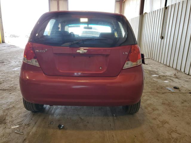 KL1TD66608B034091 - 2008 CHEVROLET AVEO BASE RED photo 6