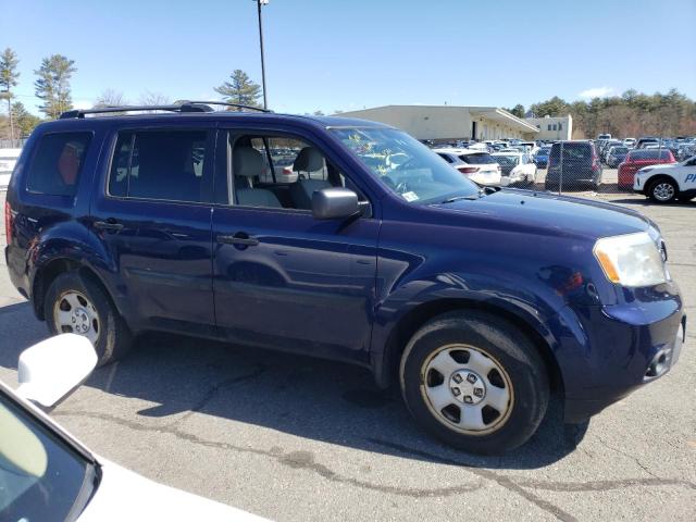 5FNYF4H2XDB075634 - 2013 HONDA PILOT LX BLUE photo 4