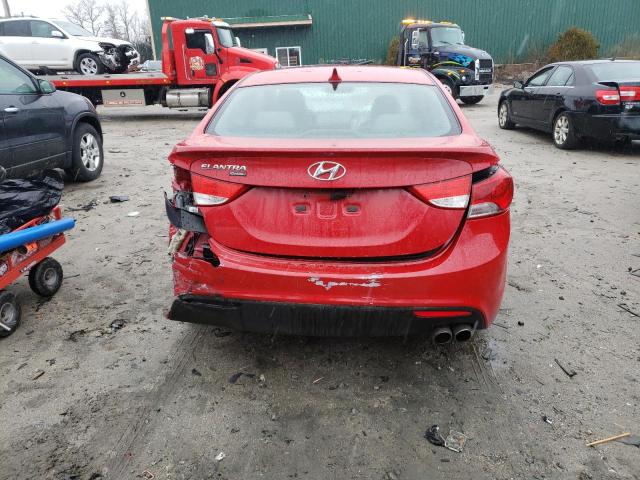 KMHDH6AE0DU011520 - 2013 HYUNDAI ELANTRA CO GS RED photo 6