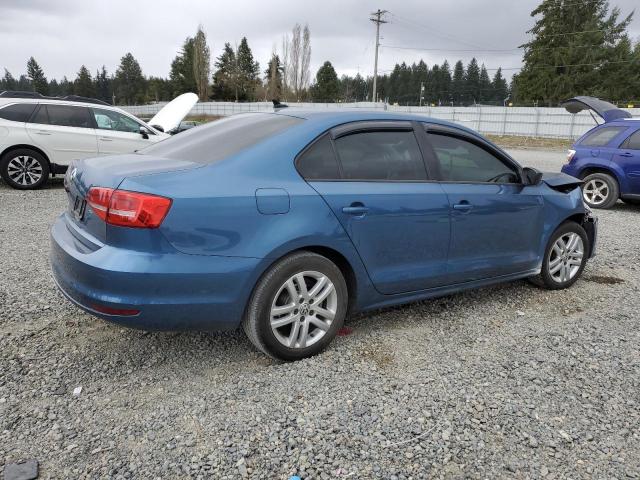 3VW2K7AJ7FM354975 - 2015 VOLKSWAGEN JETTA BASE 蓝色 照片 3