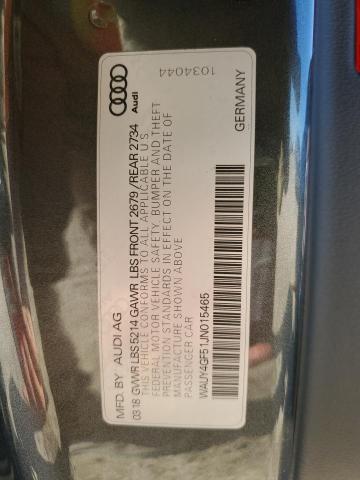 WAUY4GF51JN015465 - 2018 AUDI S5 PREMIUM PLUS GRAY photo 13