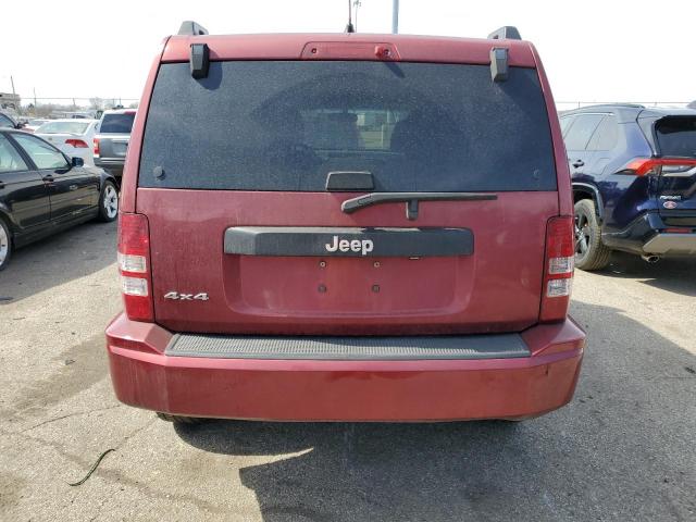 1C4PJMAK4CW122882 - 2012 JEEP LIBERTY SPORT BURGUNDY photo 6