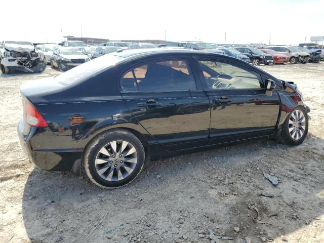 2HGFA16889H340517 - 2009 HONDA CIVIC EX BLACK photo 3