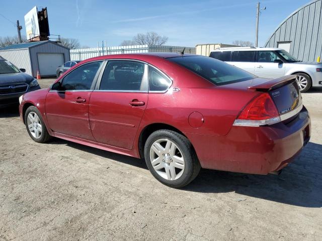 2G1WC57M691264177 - 2009 CHEVROLET IMPALA 2LT RED photo 2