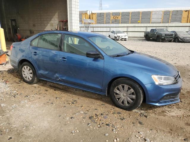 3VW2K7AJ3FM279174 - 2015 VOLKSWAGEN JETTA BASE BLUE photo 4