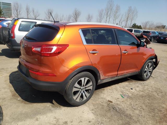 KNDPCCA2XD7468547 - 2013 KIA SPORTAGE EX ORANGE photo 3