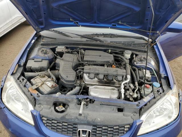 1HGEM22965L032072 - 2005 HONDA CIVIC EX BLUE photo 11