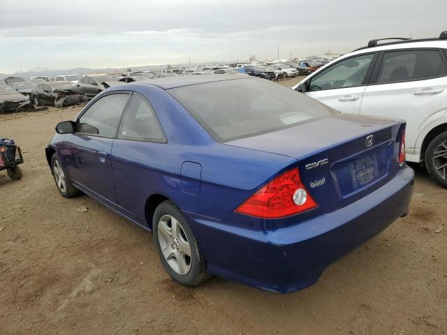 1HGEM22965L032072 - 2005 HONDA CIVIC EX BLUE photo 2