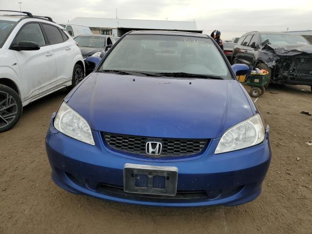 1HGEM22965L032072 - 2005 HONDA CIVIC EX BLUE photo 5