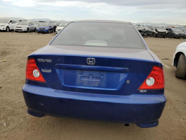 1HGEM22965L032072 - 2005 HONDA CIVIC EX BLUE photo 6