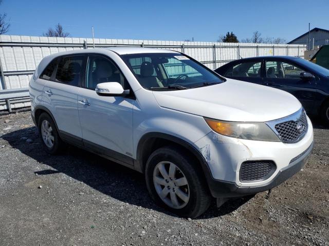 5XYKTCA17BG031736 - 2011 KIA SORENTO BASE WHITE photo 4