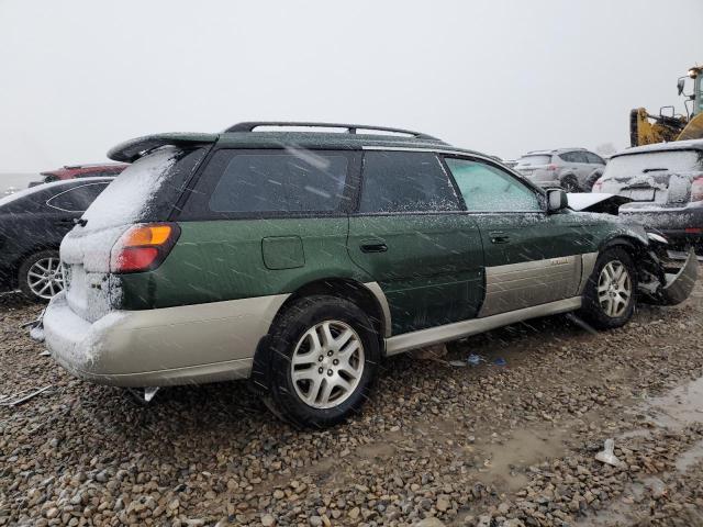 4S3BH896727609197 - 2002 SUBARU LEGACY OUTBACK H6 3.0 VDC GREEN photo 3