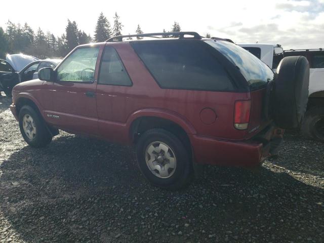 1GNCT18X13K159007 - 2003 CHEVROLET BLAZER RED photo 2