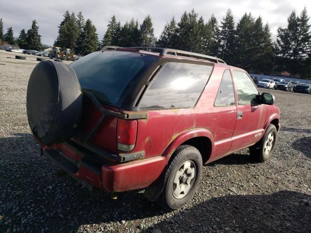 1GNCT18X13K159007 - 2003 CHEVROLET BLAZER RED photo 3