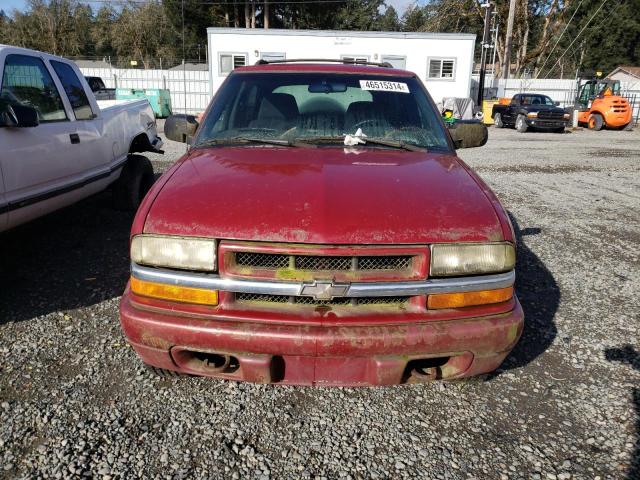 1GNCT18X13K159007 - 2003 CHEVROLET BLAZER RED photo 5