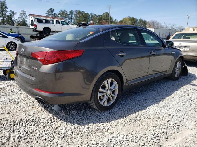 5XXGN4A75DG139595 - 2013 KIA OPTIMA EX GRAY photo 3