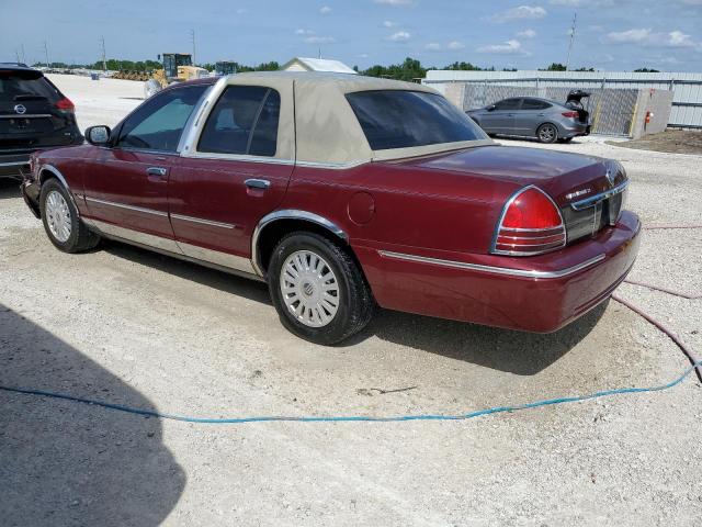 2MEFM75V18X604809 - 2008 MERCURY GRAND MARQ LS MAROON photo 2