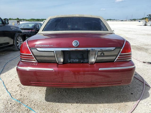 2MEFM75V18X604809 - 2008 MERCURY GRAND MARQ LS MAROON photo 6