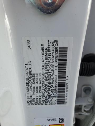 19UUB6F53NA002345 - 2022 ACURA TLX TECH A WHITE photo 13