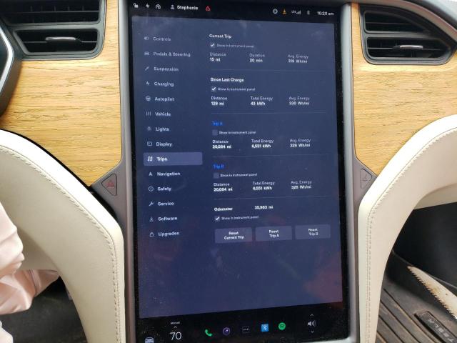 5YJSA1E26KF304699 - 2019 TESLA MODEL S Կապույտ լուսանկար 9