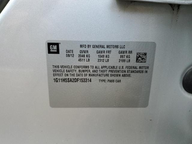 1G11H5SA2DF153314 - 2013 CHEVROLET MALIBU LTZ ვერცხლისფერი ფოტო 12