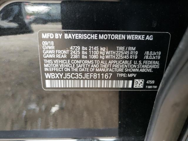 WBXYJ5C35JEF81167 - 2018 BMW X2 XDRIVE28I BLACK photo 13