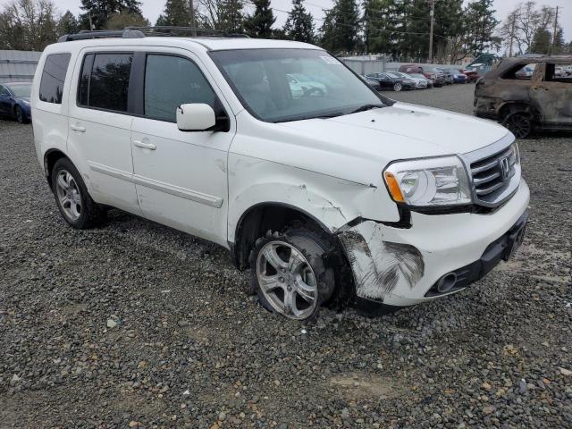 5FNYF4H53EB010569 - 2014 HONDA PILOT EXL WHITE photo 4