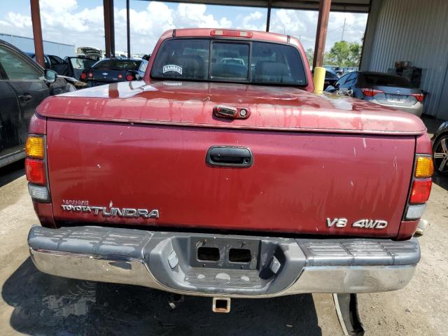 5TBBT4411YS045069 - 2000 TOYOTA TUNDRA ACCESS CAB RED photo 6