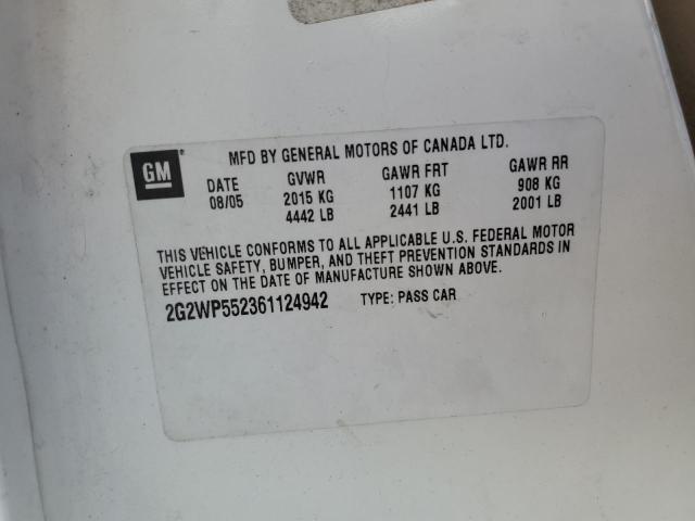 2G2WP552361124942 - 2006 PONTIAC GRAND PRIX 白色 照片 12