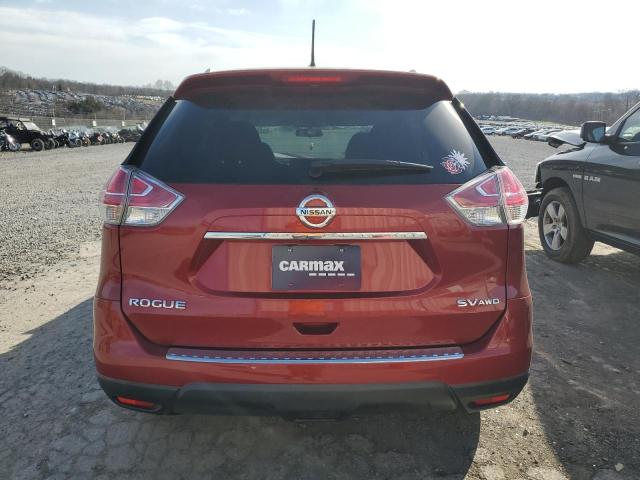 KNMAT2MV6FP507840 - 2015 NISSAN ROGUE S RED photo 6