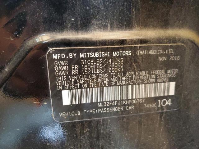 ML32F4FJ1KHF06767 - 2019 MITSUBISHI MIRAGE G4 SE BLACK photo 12