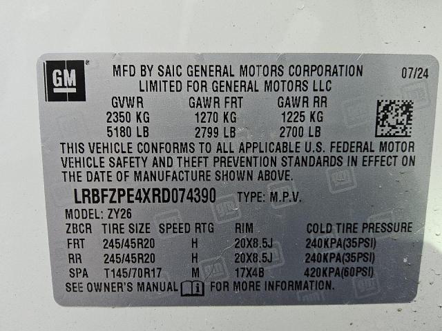 LRBFZPE4XRD074390 - 2024 BUICK ENVISION ESSENCE Սպիտակ լուսանկար 14