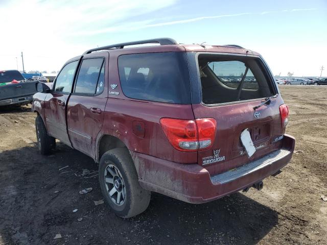 5TDBT48A36S261715 - 2006 TOYOTA SEQUOIA LIMITED RED photo 2