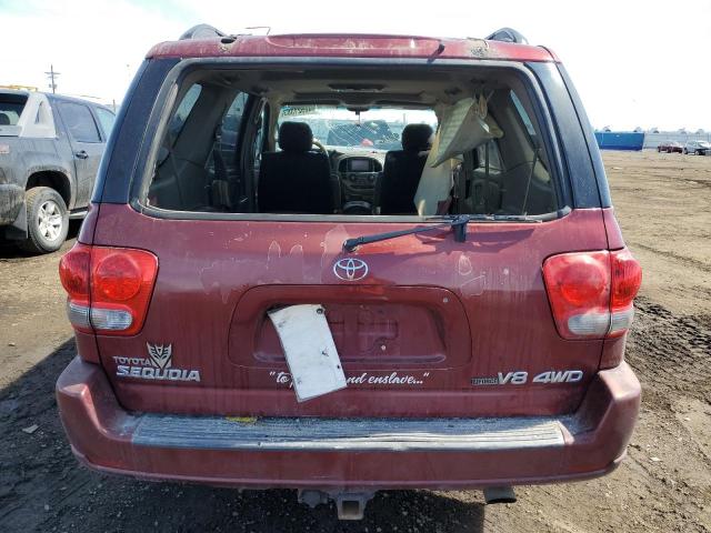 5TDBT48A36S261715 - 2006 TOYOTA SEQUOIA LIMITED RED photo 6