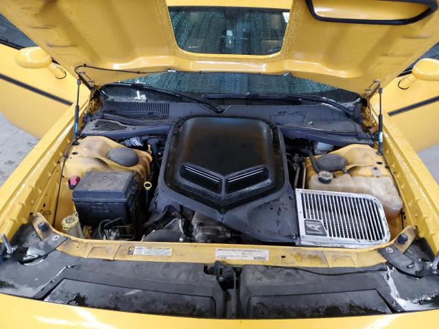 2C3CDYCJ2CH204369 - 2012 DODGE CHALLENGER SRT-8 YELLOW photo 11